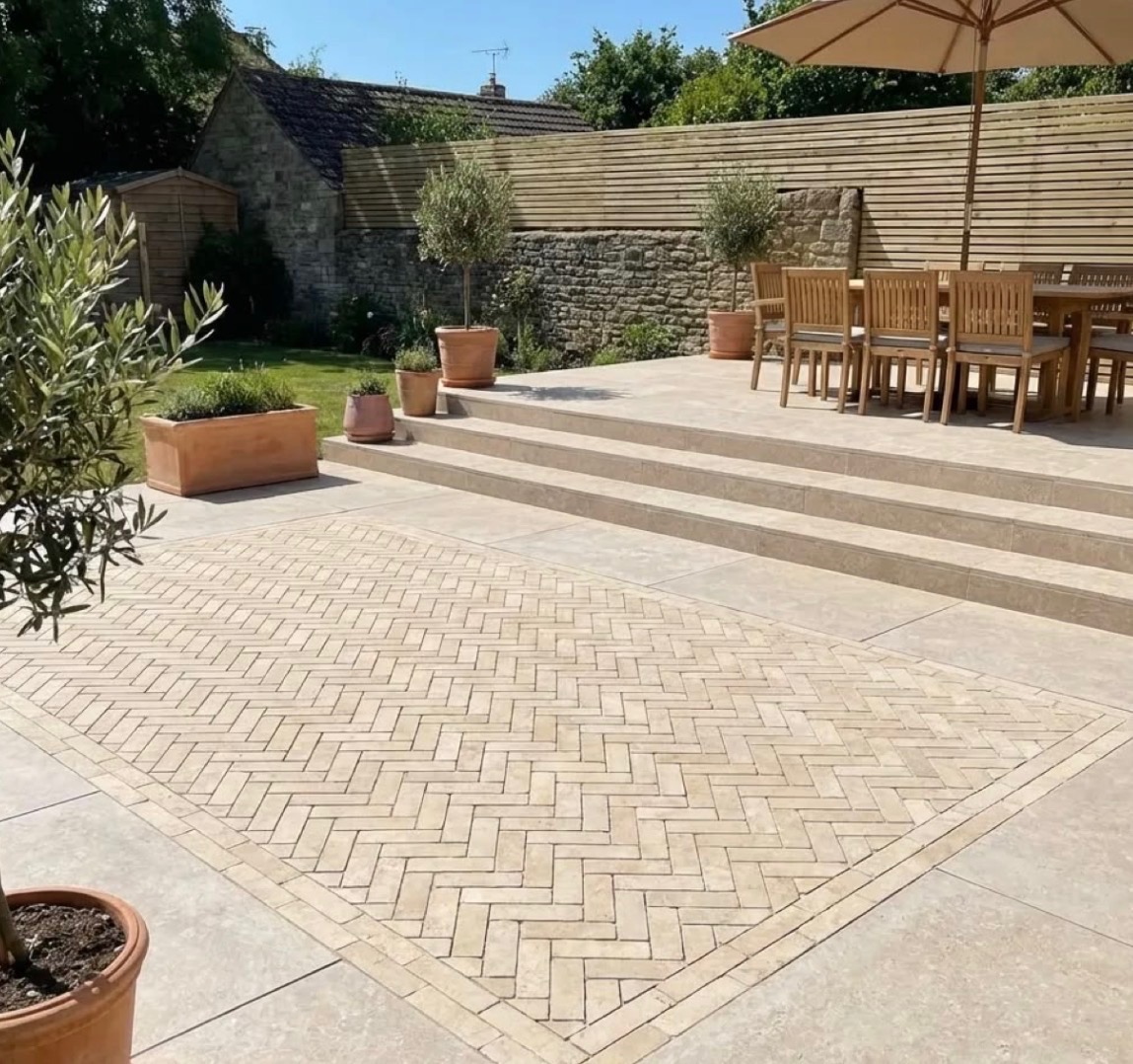 Détail de pavé uni premium